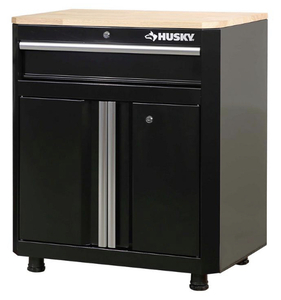 lot 10 image: HUSKY 28 in. W x 33 in. H x 18 in. D 1-Drawer 2-Door Steel Garage Base Cabinet