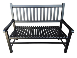 lot 16 image: GARDEN TREASURES 50 in. W x 38.58 in. L Black Bench