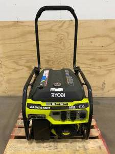 lot 26 image: RYOBI 6,500-Watt Gasoline Powered Portable Generator with CO Shutdown Sensor