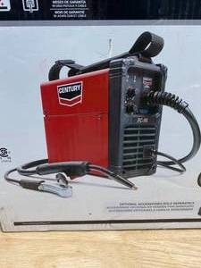 lot 83 image: CENTURY 90 Amp FC90 Flux Core Wire Feed Welder and Gun, 120V