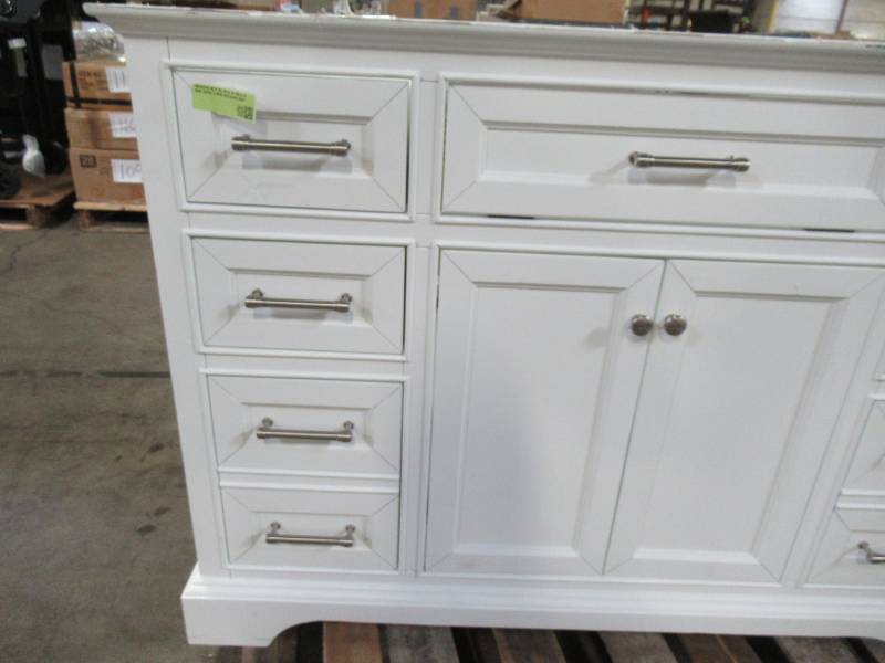 lot 119 image: Home Decorators Collection Windlowe 49 in. W x 22 in. D x 35 in. H Bath Vanity in White 15101-VS49C-WT
