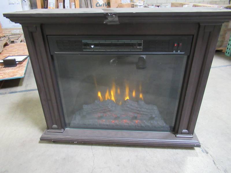 lot 904 image: DURAFLAME 33 W x 26 H x 10.5 D Brown Fireplace, 2312C-FG - DOES NOT HEATBLOW.