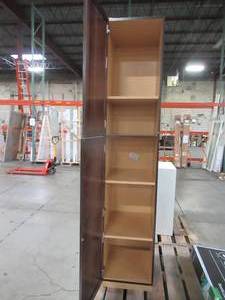 lot 101 image: Hampton Bay Designer Series Gretna Assembled 18x90x23.75 in. Pantry Kitchen Cabinet in Espresso T1890-GRES