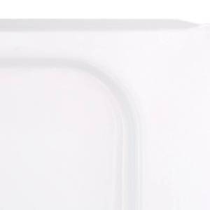 lot 102 image: Bootz Industries ShowerCast 60 in. x 30 in. Single Threshold Shower Pan in White with Modern Square Chrome Shower Drain Cover Right Drain 010-1002-00CH
