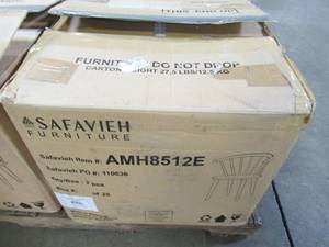 lot 108 image: Safavieh Blanchard Chair in NaturalGrey (2-Pack) AMH8512E-SET2