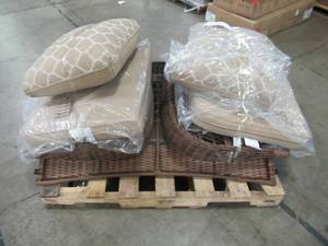lot 116 image: Hampton Bay Beacon Park Wicker Outdoor Loveseat FRS80812CL