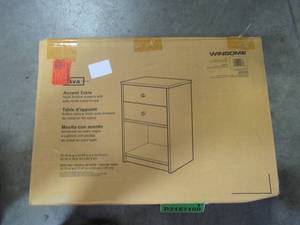 lot 127 image: Winsome Ava Accent Table with 2 Drawers in Black Finish 20936