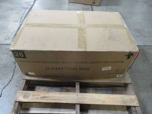lot 139 image: Hampton Bay Laguna Point All-Weather Wicker Outdoor Sectional Middle Chair 65-516183M