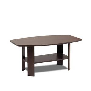 lot 224 image: Furinno Simple Design Dark Brown Coffee Table, 11179DBR - MISSING HARDWARE.