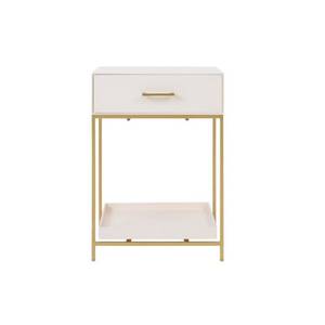 lot 225 image: Stylewell Fendale 1 Drawer Ivory Wood Nightstand (18.11 in W. X 26 in H.), BS1807223-GIVR