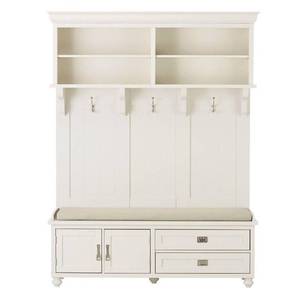 lot 227 image: Home Decorators Collection Vernon Polar White Hall Tree, 7474300410 - Missing One Box of 4