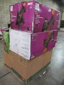 lot 209 image: HAUNTED WHOLESALE MIXED PALLET OF MISCELLANEOUS AIR BLOWN, ANIMATED HALLOWEEN DECOR AND MORE