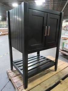 lot 231 image: Legion Furniture 22 34 x 17 34 x 33 Tall Vanity in Espresso - Missing Top