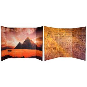 lot 313 image: Oriental Furniture 6 ft. Printed 6-Panel Room Divider, CAN-PYRAMID.