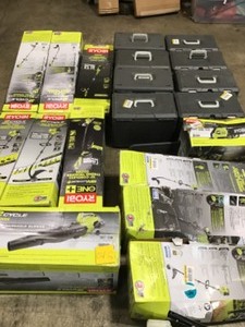 lot 5 image: GAYLORD WITH RYOBI OUTDOOR TOOLS CUSTOMER RETURNS SEE PICS