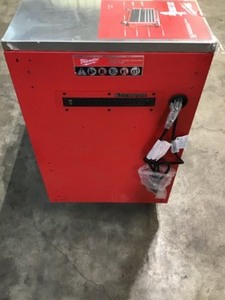 lot 35 image: MILWAUKEE 40 in. W x 22.1 in. D 6-Drawer Mobile Workbench with Stainless Steel Top has damage please see pictures