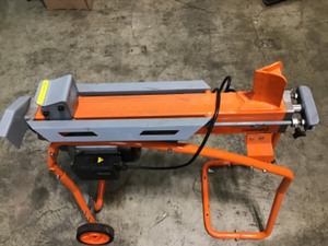 lot 44 image: YARDMAX 5-Ton Electric Log Splitter with Stand and Log Tray 15Amp CUSTOMER RETURN SEE PICS