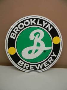 lot 9 image: BROOKLYN BREWERY TIN SIGN - APPROX 17 - SEE PICTURES