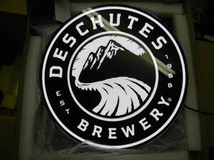 lot 25 image: NEW IN BOX ONLY OPENED FOR PICTURES - DESCHUTES BREWERY LED LIGHT  - ANOTHER AWESOME PIECE FOR THE CAVE - APPROX 16 - SEE PICTURES