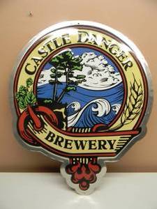 lot 37 image: CASTLE DANGER BREWERY TIN SIGN - VERY COOL SIGN - APPROX 23 BY 28 - SEE PICTURES