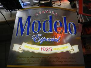 lot 38 image: MODELO LED LIGHT - NICE PIECE - APPROX 19 BY 17 - SEE PICTURES