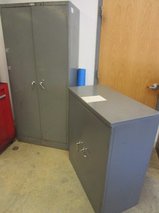 lot 142 image: STEEL, 2 DOOR MATAL CABINETS