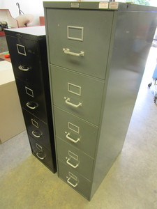 lot 144 image: FOUR DRAWER AND FIVE DRAWER FILE CABINETS