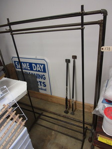 lot 173 image: VEHICLE CARGO RETAINING BARS AND METAL RACKS