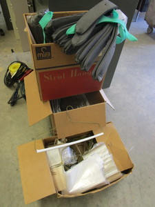 lot 186 image: DRAPERY HANGERS, HANGERS AND FOAM HANGER COVERS