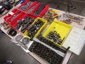 lot 193 image: PIPE FITTINGS, SMALL HARDWARE AND O RINGS
