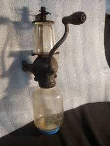 lot 6 image: Vintage Wall Mounted Coffee Grinder