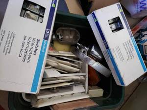 lot 23 image: New Electrical Switches, Covers, Lights