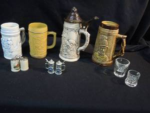 lot 30 image: Steins & SaltPepper Shaker Steins
