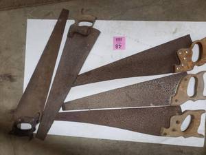 lot 48 image: Rustic Handsaws