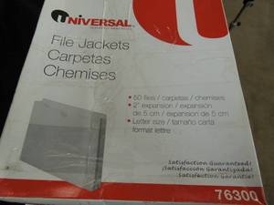 lot 52 image: 150 File Jackets - 3 boxes