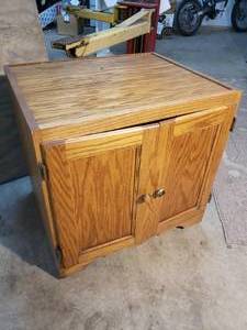 lot 56 image: Oak End TableTV Stand