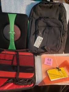 lot 62 image: Computer Backpack & Back to School Items