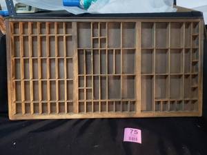 lot 75 image: Vintage Printers Cabinet Drawer