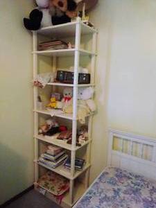 lot 19 image: Tall White Shelf & all Contents