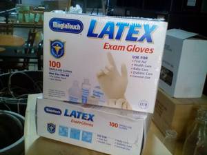 lot 82 image: (2) Boxes of Latex Gloves See Phot...