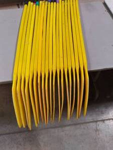 lot 21 image: (19) Plastic Yellow Hockey Sticks ...