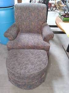 lot 57 image: Side Chair With Ottoman See Photos...