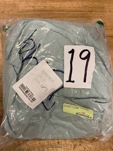 lot 19 image: Company Cotton Organic Cotton Percale Fitted Sheet - Pale Blue, EB31-Q-PALE-BLUE - NEW