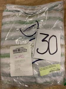 lot 30 image: Griffin Stripe Multicolored 200 Thread Count Cotton Percale Queen Fitted Sheet, 50488B-Q-MULTI - NEW