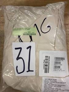 lot 31 image: Oxygen Ivory Solid 340 Thread Count MicroCotton Sateen King Flat Sheet, E5L5-K-IVORY - NEW