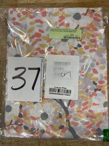 lot 37 image: Dogwood Blossom Multicolored Floral 200 Thread Count Cotton Percale Queen Flat Sheet, 50523A-Q-MULTI - NEW