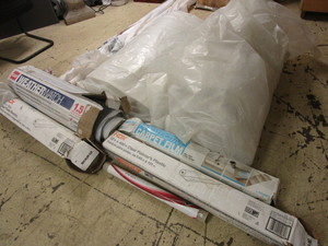 lot 332 image: ASSTD. CONSTRUCTION SHEETING, TYVEK, PAINTERS PLASTIC, CARPET FILM, SHINGLE LEAK BARRIER, MORE