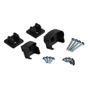 (2 Packs) of Fiberon Elements Railing Black Aluminum Stair Connectors. AL STR BKT 2PK BL - NEW