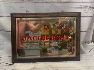 lot 2 image: Vintage Jacob Best Beer Mirror 14 x 19
