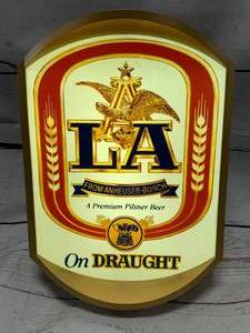 lot 42 image: LA Lighted Beer Sign From 1984